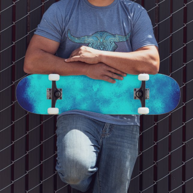 Blue Cloud Effect Skateboard (Outdoor 3)
