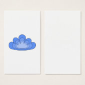 Blue Cloud on White Background. (Front & Back)