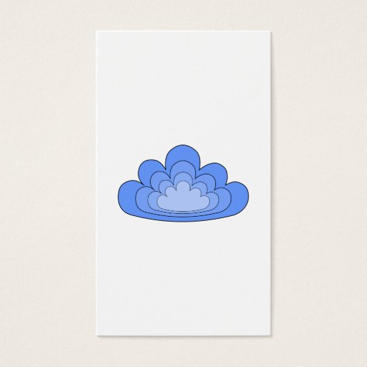 Blue Cloud on White Background. (Front)