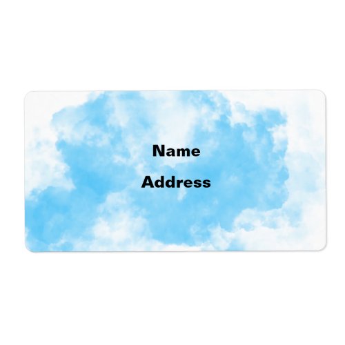 Blue Cloud Return Address Label