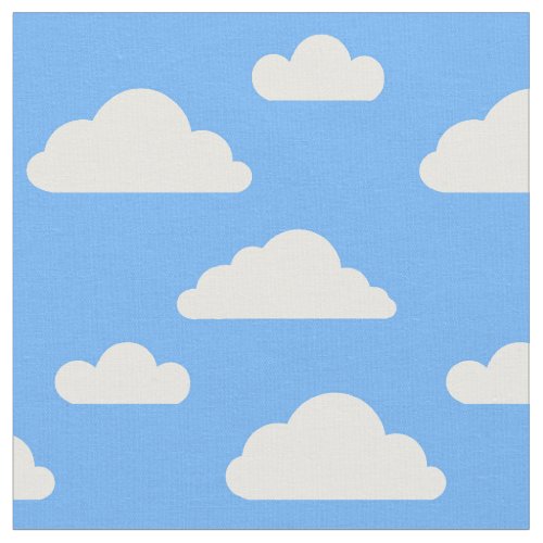 Blue clouds fabric by Nicole Janes