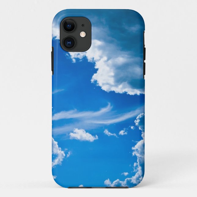 Blue Clouds iPhone Barely There Universal Case (Back)