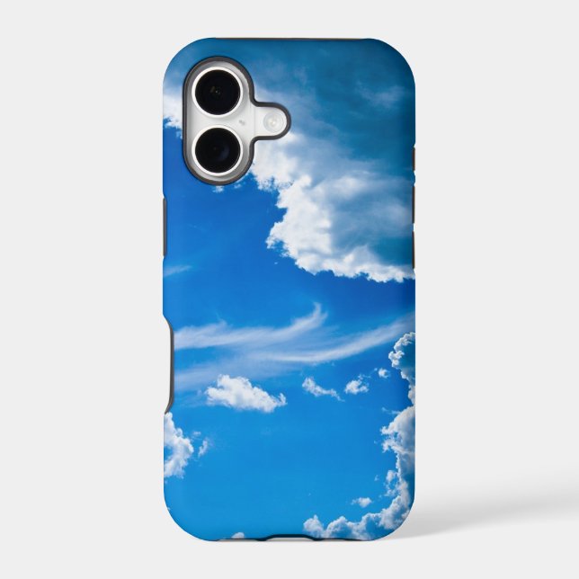 Blue Clouds iPhone Barely There Universal Case (Back)