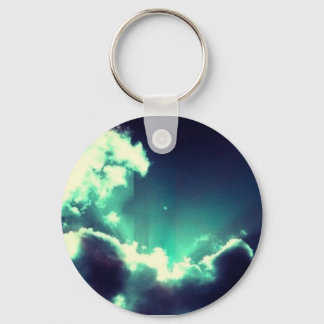 Blue clouds keychain