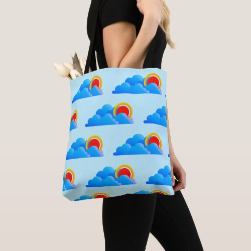 Blue Clouds Miami Retro Edition Tote Bag