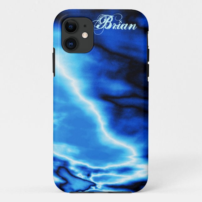Blue Clouds N Lightning iPhone 5 case (Back)