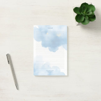Blue Clouds Notepad To Do List