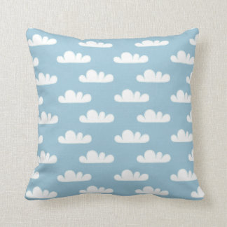 Blue Clouds Pattern Pillow
