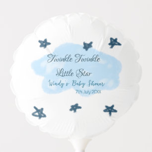 Blue clouds twinkle Twinkle Little Star baby showe Balloon