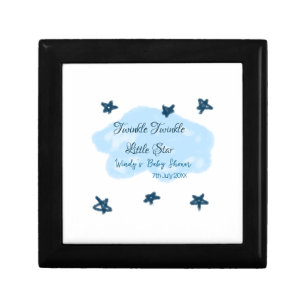 Blue clouds twinkle Twinkle Little Star baby showe Gift Box