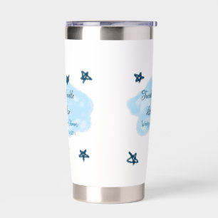 Blue clouds twinkle Twinkle Little Star baby showe Insulated Tumbler