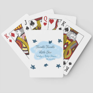Blue clouds twinkle Twinkle Little Star baby showe Poker Cards
