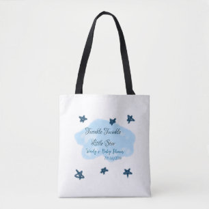 Blue clouds twinkle Twinkle Little Star baby showe Tote Bag