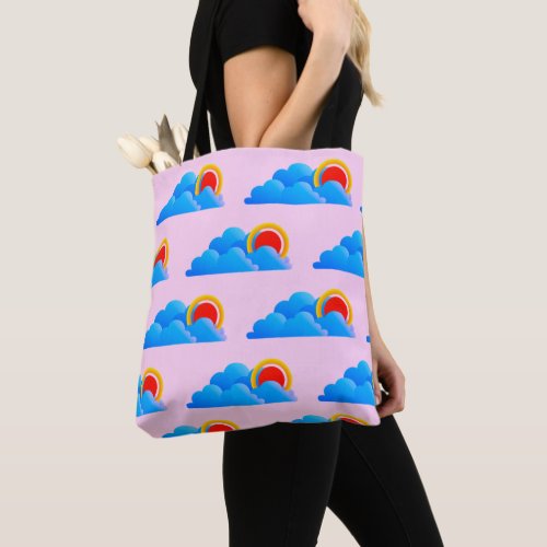 Blue Clouds Two Colors Miami Edition Tote Bag