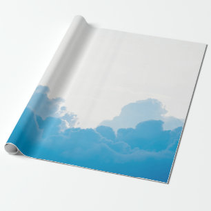 BLUE CLOUDS UNDER WHITE SKY WRAPPING PAPER
