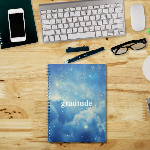 Blue Cloudy Aesthetic Gratitude Journal   Reflect 