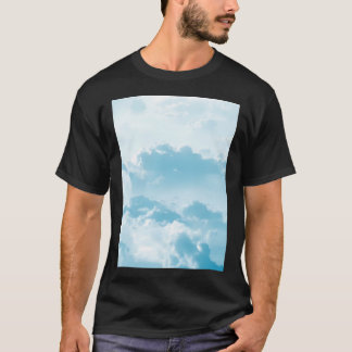 Blue Cloudy Beautiful Sky View- Bestseller T-Shirt