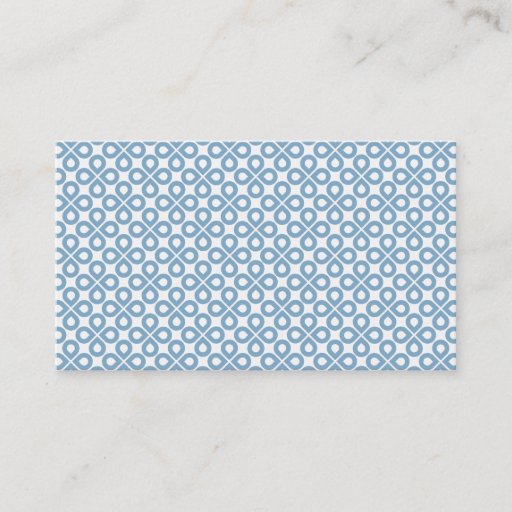 Customizable BLUE CLOVER PATTERN Business Card
