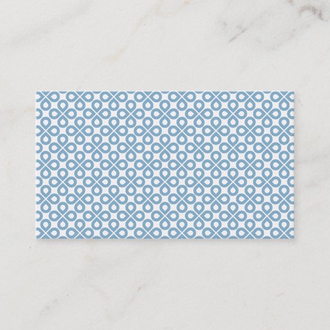 BLUE CLOVER PATTERN Business Card (Front)