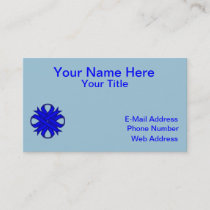 Blue Clover Ribbon by Kenneth Yoncich Business Card