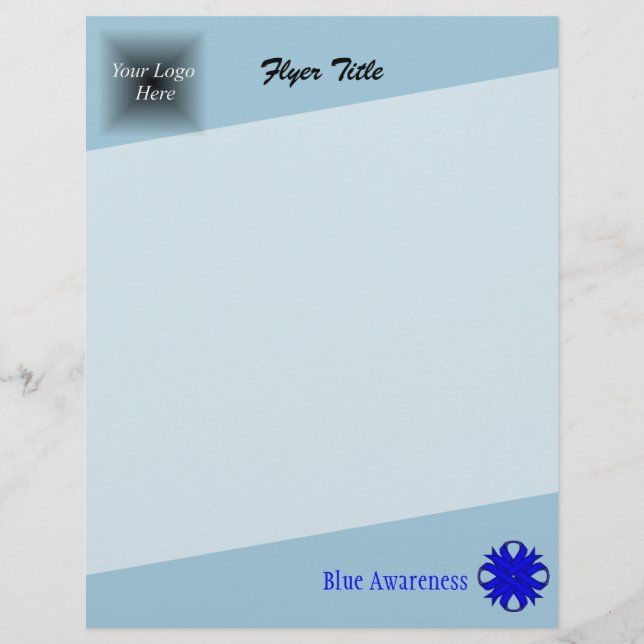 Blue Clover Ribbon by Kenneth Yoncich Flyer (Front)