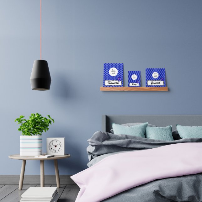 Blue Clover Ribbon by Kenneth Yoncich Picture Ledge (Bedroom)