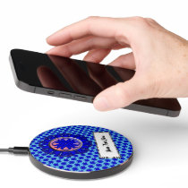 Blue Clover Ribbon by Kenneth Yoncich Wireless Charger