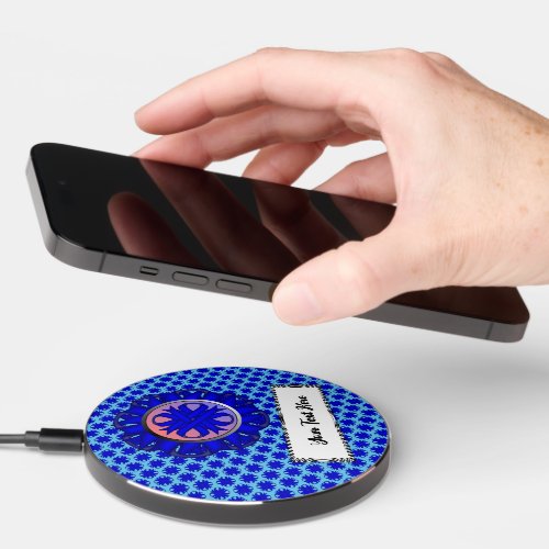 Blue Clover Ribbon by Kenneth Yoncich Wireless Charger