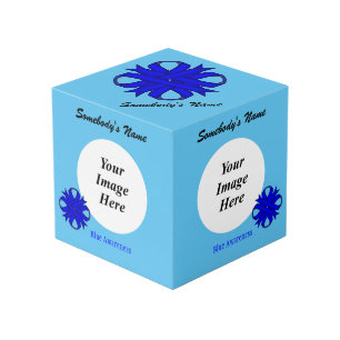 Blue Clover Ribbon Template by Kenneth Yoncich Cube