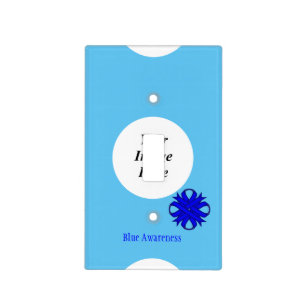 Blue Clover Ribbon Template by Kenneth Yoncich Light Switch Cover