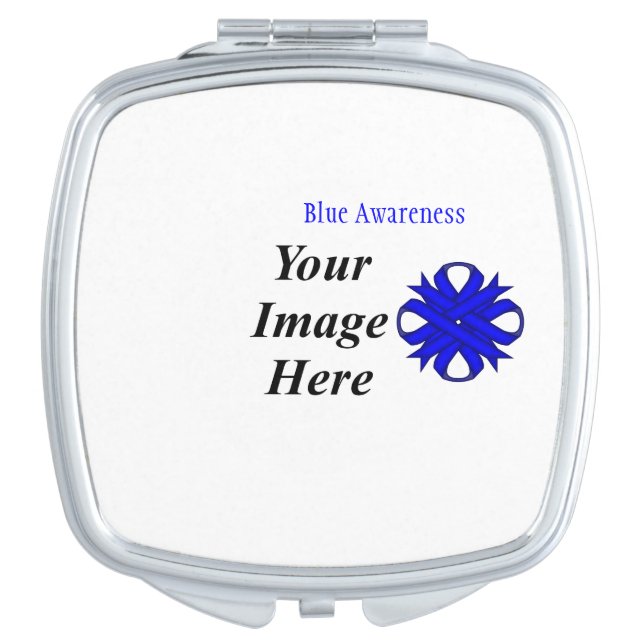 Blue Clover Ribbon Template by Kenneth Yoncich Mirror For Makeup (Front)