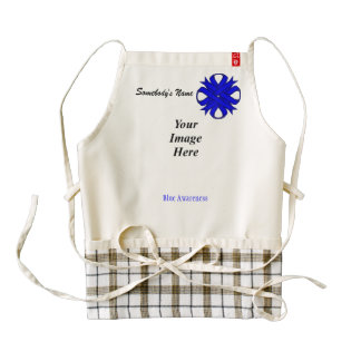 Blue Clover Ribbon Template Zazzle HEART Apron