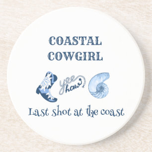 blue coastal cowgirl coaster