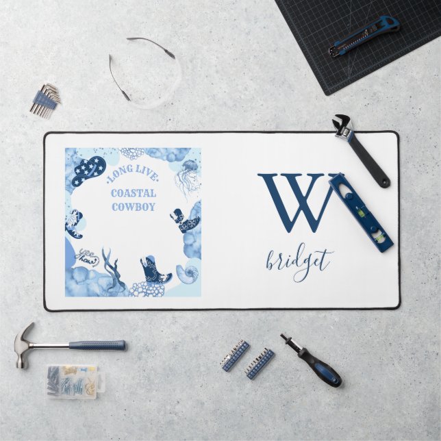 blue coastal cowgirl  desk mat (Workstation)