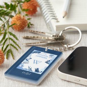 blue coastal cowgirl  keychain