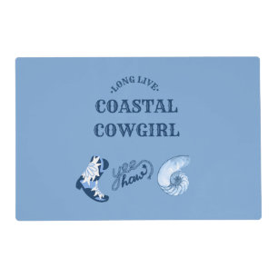 blue coastal cowgirl  placemat