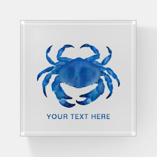 Blue coastal crab Name Paperweight