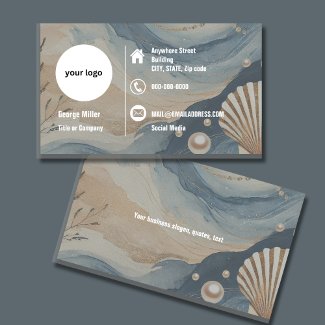 blue Coastal elegant Minimalist Professional logo