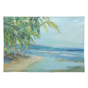 Blue Coastal Lagoon Cloth Placemat