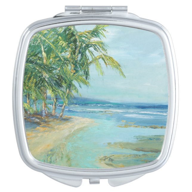 Blue Coastal Lagoon Compact Mirror (Front)