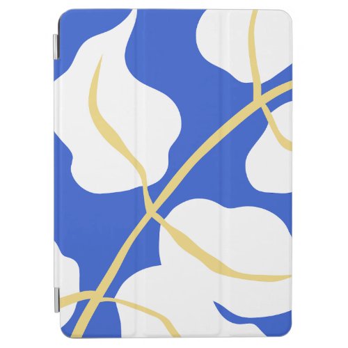 Blue coastal summer print leaf  iPad air cover