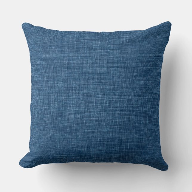 Blue Coastal Throw Pillow (Front)