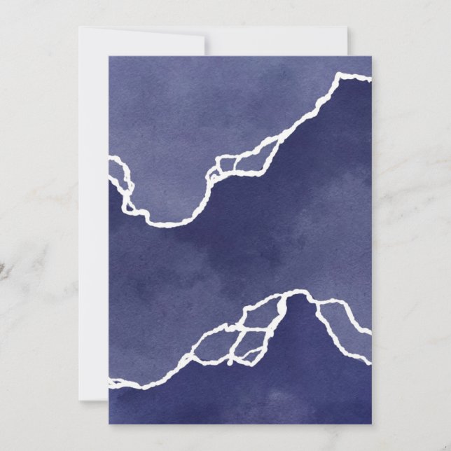 Blue Coastal Tides Holiday Card (Front)