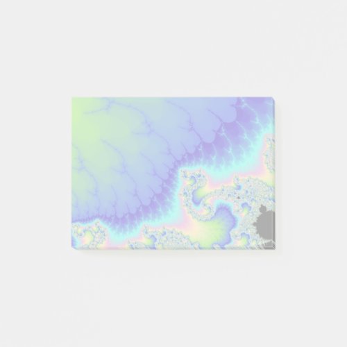 Blue Coastline Fractal Post_it Notes