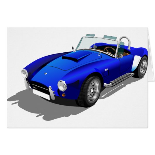 Blue Cobra Car Cards (Front Horizontal)