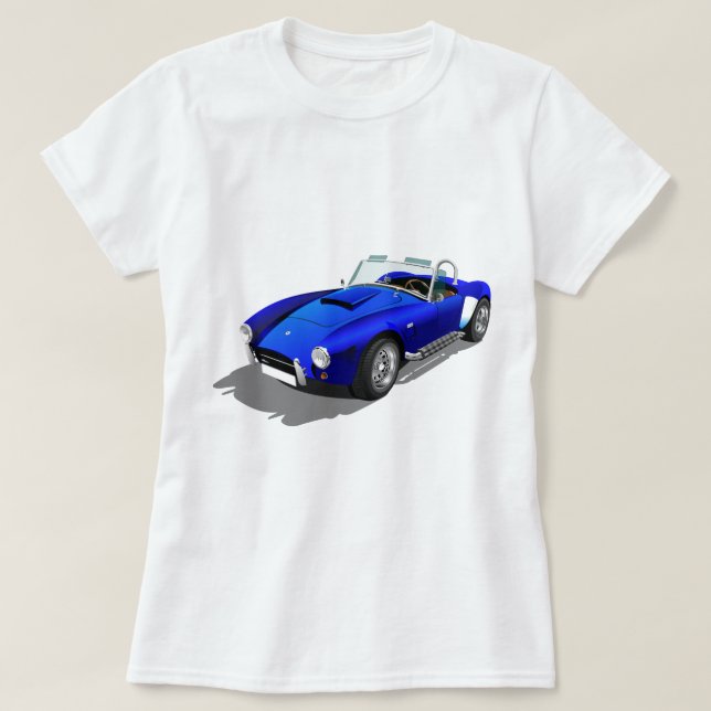 Blue Cobra Car T-Shirt (Design Front)