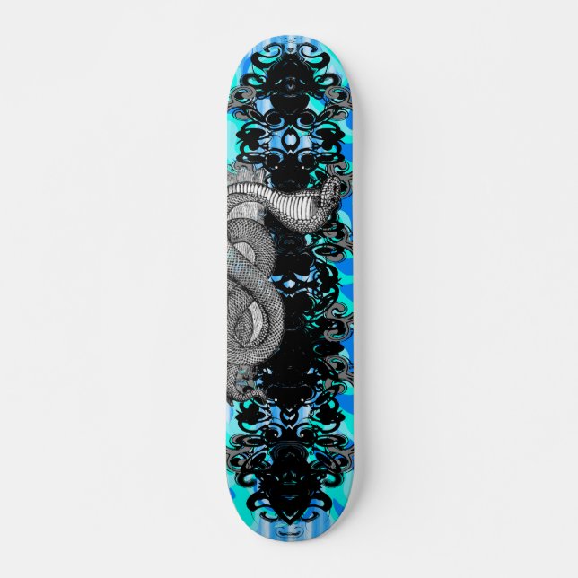 Blue Cobra - Customized Skateboard (Front)