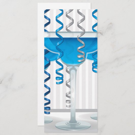 Blue cocktail and ribbon (Front/Back)