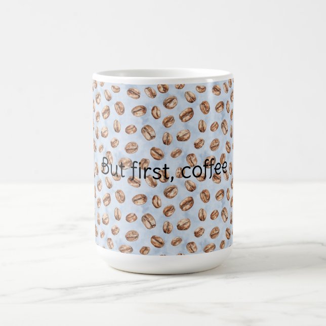 Blue Coffee Beans Mug (Center)