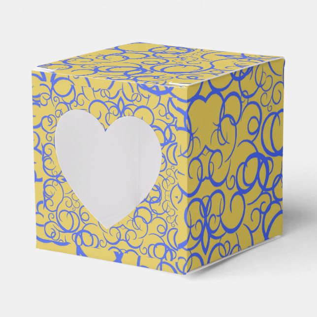 Blue Coffee Small Gift Bag Favor Box (Front Side)